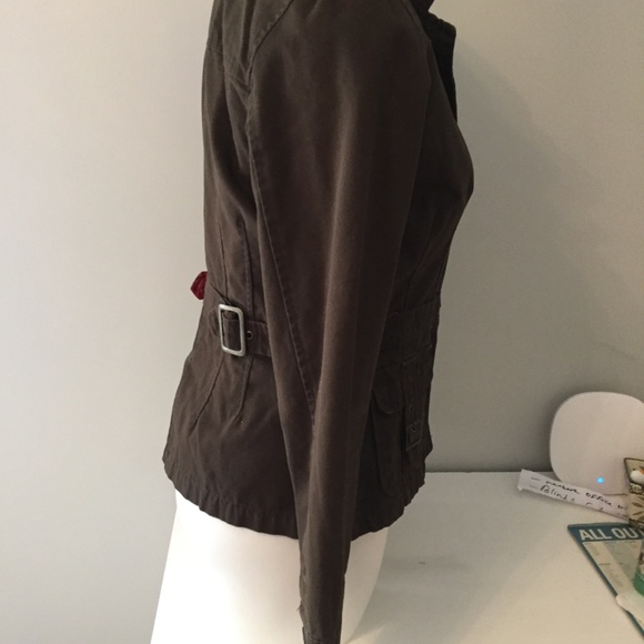 American standard tyte fitted Brown jean jackets with buckles and buttons - Picture 4 of 5